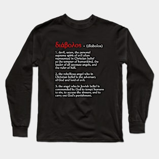 Devil Word Definition Long Sleeve T-Shirt